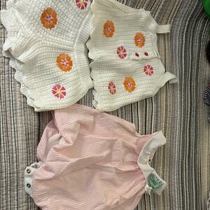 Kids Floral Knit Set - White and Pink
